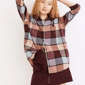 Madewell Sunday Flannel in Canosa Plaid